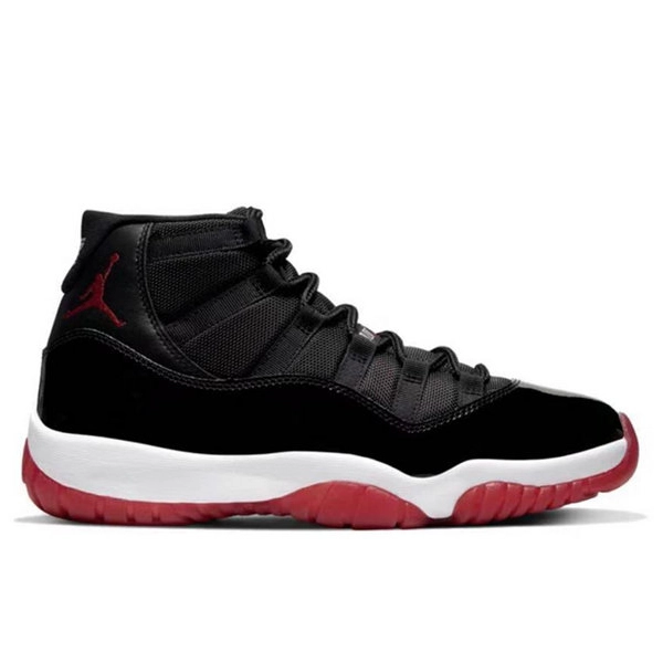 Nike Jordan 11 Shoes Bred季後賽 減震防滑 復古籃球鞋 黑紅#最高品質#