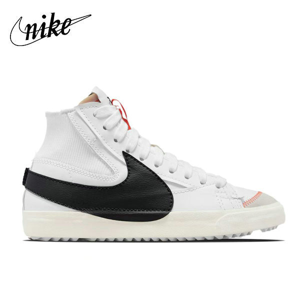 Nike Blazer Mid 77 Jumbo 耐磨防滑 解構中幫復古板鞋 男款 白黑