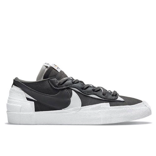 Sacai x Nike Blazer Low黑白“lron Grey”輕便防滑 解構低幫板鞋 男女同款