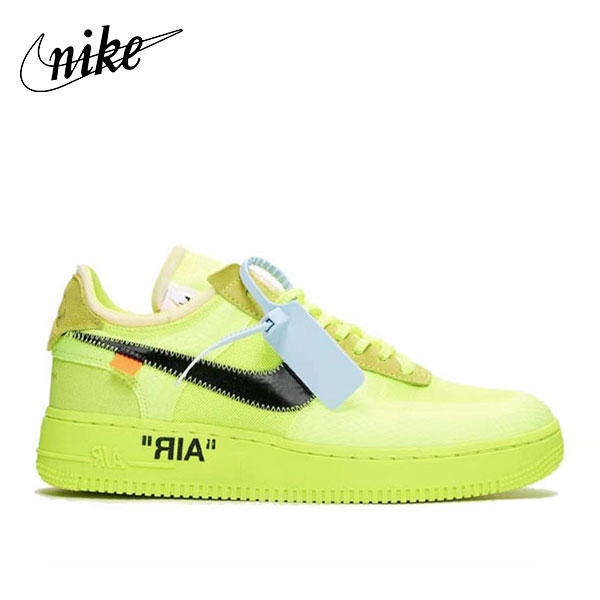 Air Force 1 Off White 綠黑 空軍一號 時尚經典低幫板鞋 男女同款