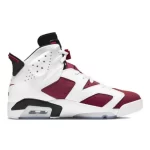 Nike Air Jordan 6 Carmine胭脂 防滑耐磨 高幫復古籃球鞋 白紅#經典熱賣#