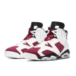 Nike Air Jordan 6 Carmine胭脂 防滑耐磨 高幫復古籃球鞋 白紅#經典熱賣#