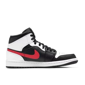 Nike Air Jordan 1 Retro Mid Black Gym Red 紅鉤熊貓 減震防滑 復古籃球鞋#熱銷推薦#
