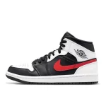 Nike Air Jordan 1 Retro Mid Black Gym Red 紅鉤熊貓 減震防滑 復古籃球鞋#熱銷推薦#