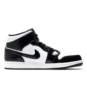 Nike Air Jordan 1 Mid SE ASW 黑白熊貓 漆皮 減震防滑 復古籃球鞋#折扣下殺#