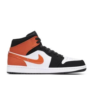 Nike Air Jordan 1 Mid Shattered Backboard 扣碎籃板 復古籃球鞋 白黑橘#特價好康#