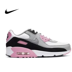 Nike Air Max 90 Pink and Black 白灰粉黑 防滑耐磨 低幫慢跑鞋 女款#彈性柔軟