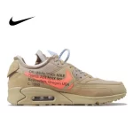 Nike Air Max 90 Off White Raffle 沙漠黃 聯名 耐磨跑步鞋 男女同款#超值人氣