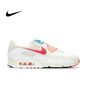 Nike Air Max 90 Camowabb 米紅藍 復古包裹性支撐 低幫跑步鞋 男女同款#特價搶購