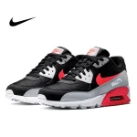 Nike Air Max 90 Essential 黑紅灰 運動耐磨 低幫慢跑鞋 男款#特價下殺