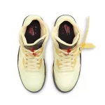 Nike Jordan 5 Off White Retro “Sail”白蟬翼 高幫實戰籃球鞋 白帆#好評熱銷#