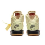 Nike Jordan 5 Off White Retro “Sail”白蟬翼 高幫實戰籃球鞋 白帆#好評熱銷#