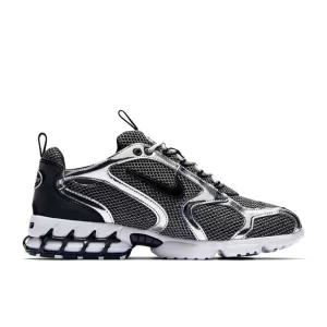 Stussy x Nike AIR ZM SPIRIDON CG 2 斯圖西 复古跑鞋 黑银