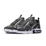 Stussy x Nike AIR ZM SPIRIDON CG 2 斯圖西 复古跑鞋 黑银