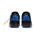Nike Air Jordan 2 Off White Retro SP”Black and Varsity Red”解構 低幫復古籃球鞋 黑藍