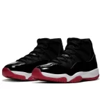 Nike Jordan 11 Shoes Bred季後賽 減震防滑 復古籃球鞋 黑紅#最高品質#