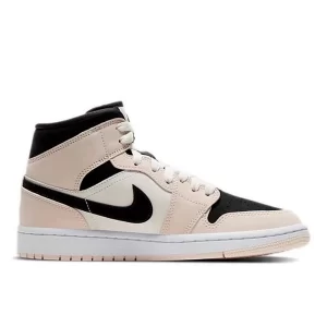 Nike Jordan女鞋”Barely Orange”減震防滑 中幫復古籃球鞋 黑白米#時尚必備#