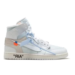AJ1 Off White The Ten聯名款 高幫復古籃球鞋 白藍 歐洲限定#限時秒殺#