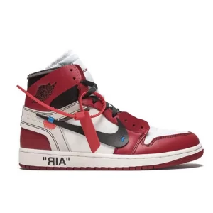 Nike Air Jordan 1 Chicago x Off White The Ten 芝加哥 高幫復古籃球鞋 紅白黑#好穿舒適#