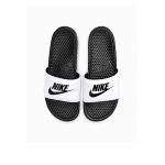 最高品質#2023熱銷 Nike Benassi JDI 夏季 時尚 舒適 一字拖鞋 沙灘鞋 白面黑底