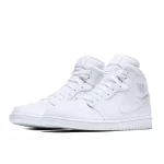 Nike Air Jordan 1 Mid White純白 耐磨防滑 中幫復古籃球鞋#品質保證#