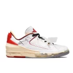 Nike Air Jordan 2 Off White”White and Varsity Red”解構 低幫復古籃球鞋 白紅