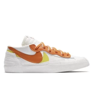 Sacai Nike Blazer Low Magma Orange白橙 輕便舒適 低幫解構板鞋 男女同款