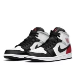 Nike Air Jordan 1 Mid 防滑耐磨 中幫復古籃球鞋 白紅#經典熱賣#