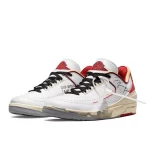 Nike Air Jordan 2 Off White”White and Varsity Red”解構 低幫復古籃球鞋 白紅