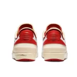 Nike Air Jordan 2 Off White”White and Varsity Red”解構 低幫復古籃球鞋 白紅