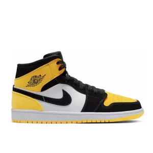 Nike Jordan 1 Yellow Toe 皮卡丘 防滑耐磨 中幫復古籃球鞋#特價下殺#