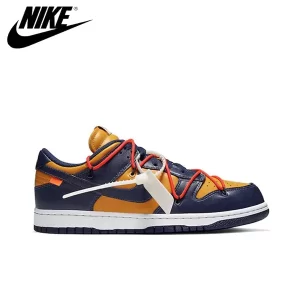 Off White X Nike Dunk Low LTHR 黑曜石