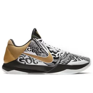 【Nike Kobe 5 Retro Big Stage】科比5代籃球鞋 | 減震透氣 黑白金