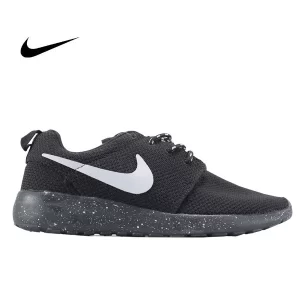 Nike Roshe One 透氣 耐磨低幫跑步鞋 男女同款 黑白潑墨