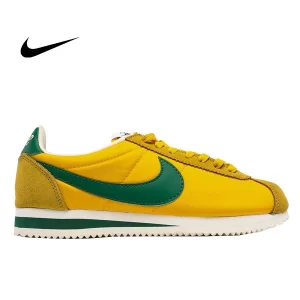 Nike Classic Cortez Nylon Premium阿甘鞋 輕便舒適慢跑鞋 黃綠色 男女同款#