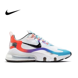 Nike 270 React白藍紅 電玩像素 低幫跑步鞋 男女同款#特價下殺