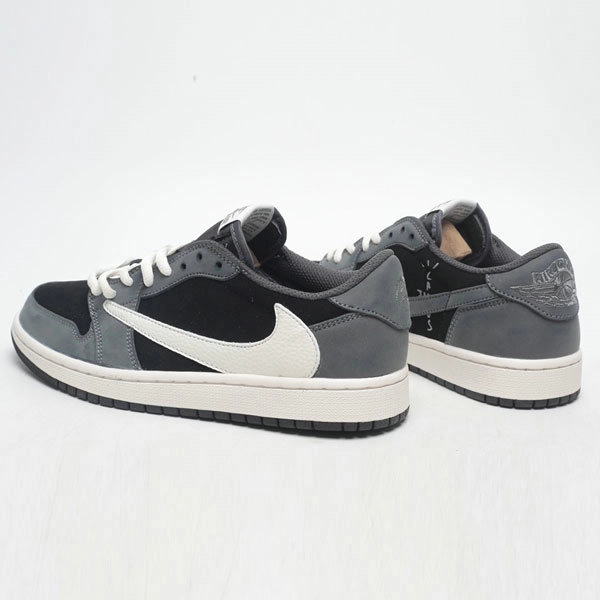 Travis Scott Nike AJ1 OG SP聯名 黑灰 倒鈎低幫復古籃球鞋 耐磨防滑#好穿舒適#