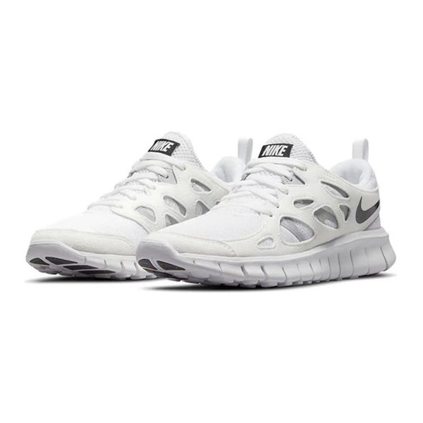 特價下殺#2022熱銷 Nike Free Run 2(GS)輕便透氣回彈 低幫跑步鞋 白黑