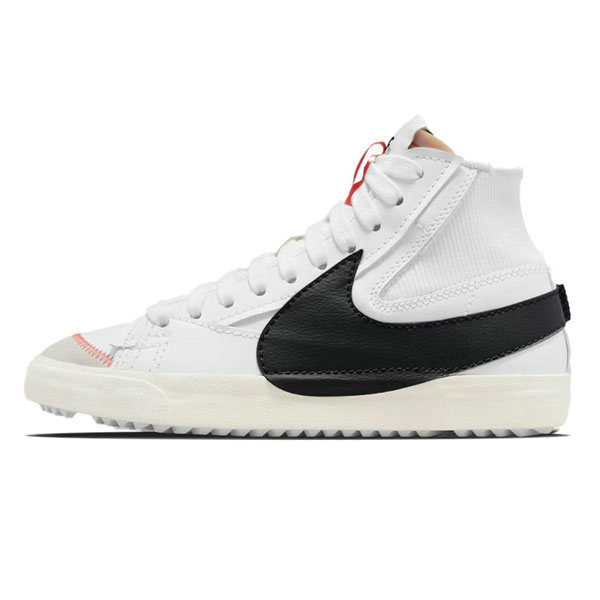 Nike Blazer Mid 77 Jumbo 耐磨防滑 解構中幫復古板鞋 男款 白黑