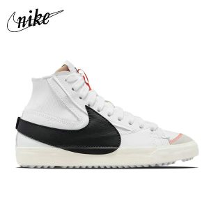 Nike Blazer Mid 77 Jumbo 耐磨防滑 解構中幫復古板鞋 男款 白黑