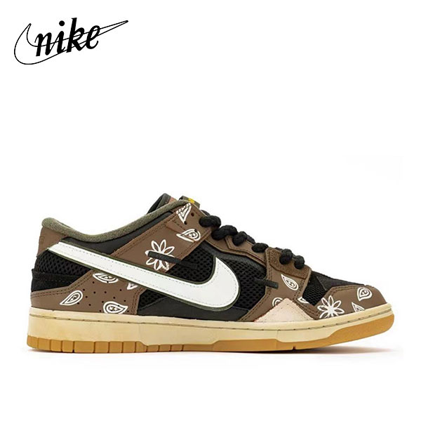 Nike Dunk Low 變形蟲 棕黑 腰果花 拼接縫合怪 低幫休閑板鞋 男女同款