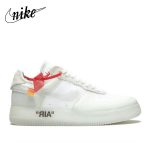 Off White Air Force 1 白灰 舒適百搭 復古低幫板鞋 男女同款