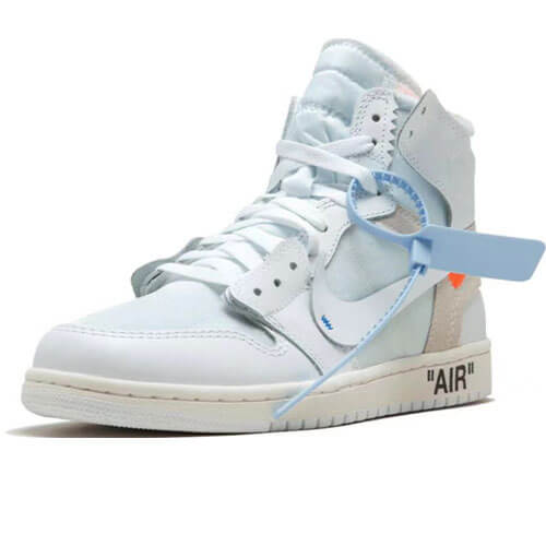 好評不斷#2022熱銷 OFF-WHITE Air Jordan 1 Retro High White the ten 歐銀 男女同款
