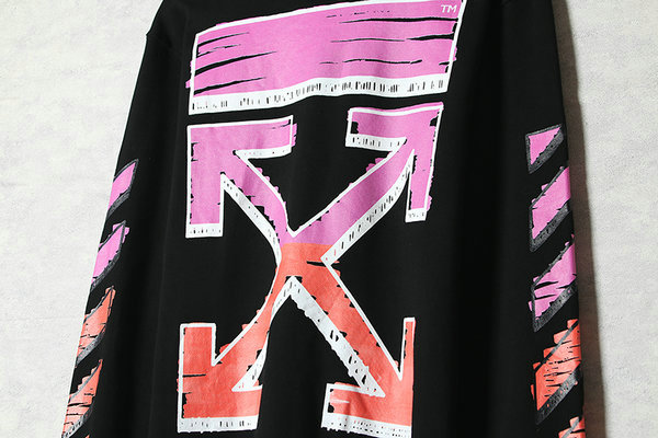品質保證#2022熱銷 OFF WHITE 粉筆箭頭連帽男女休閒寬鬆 男女衛衣