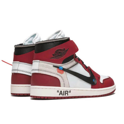 限時特價#2022熱銷 OFF WHITE Air Jordan 1 Retro High The Ten Chicago 芝加哥 紅白黑 男女同款