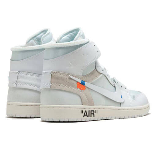 好評不斷#2022熱銷 OFF-WHITE Air Jordan 1 Retro High White the ten 歐銀 男女同款