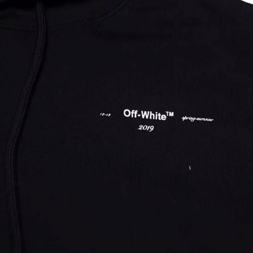 OFF White 帽t情侶款黑色-細節展示圖2
