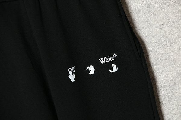 最夯商品#2022熱銷 OFF WHITE 宗教箭頭印花衛褲 男女同款 黑色
