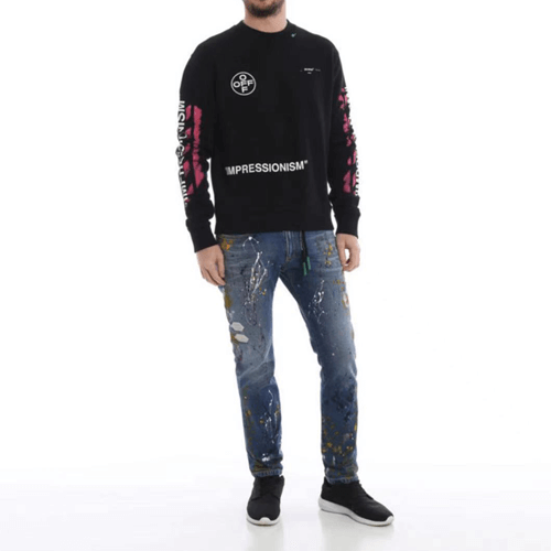限時特價#2022熱銷 OFF WHITE 粉筆箭頭連帽男女休閒寬鬆 男女衛衣